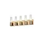 Dainolite TBE-225W-AGB Tube 4-Lights 60W Aged Brass Incandescent Vanity light