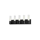 Dainolite TBE-225W-MB Tube 5-Lights 60W Matte Black Incandescent Vanity light