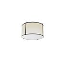 Dainolite TRA-121FH-BK-CRM Trapezoid 2-Lights 80W Cream LED Drum Flush Mount