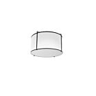 Dainolite TRA-121FH-BK-WH Trapazoid 2-Lights 120W Black Incandescent Flush Mount