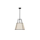 Dainolite TRA-1P-BK-CRM Trapezoid 1-Light 100W LED Cream Trapezoid Pendant