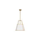 Dainolite TRA-1P-GLD-WH Trapezoid 1-Light 100W Gold Rod Pendant