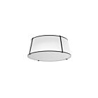 Dainolite TRA-224FH-BK-WH Trapezoid 4-Lights 400W White LED Flush Mount