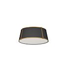 Dainolite TRA-224FH-GLD-BK Trapezoid 4-Lights 400W Black LED Flush Mount