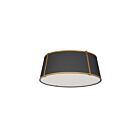 Dainolite TRA-224FH-GLD-BK Trapezoid 4-Lights 400W Black LED Flush Mount