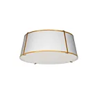 Dainolite TRA-224FH-GLD-WH Trapezoid 4-Lights 400W White LED Flush Mount