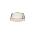 Dainolite TRA-224FH-GLD-WH Trapezoid 4-Lights 400W White LED Flush Mount