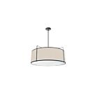 Dainolite TRA-244P-BK-CRM Trapezoid 4-Lights 400W Cream LED Drum Pendant