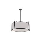 Dainolite TRA-244P-BK-WH Trapazoid 4-Lights 400W Black Drum Pendant