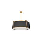 Dainolite TRA-244P-GLD-BK 4-Lights LED Drum Pendant