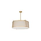 Dainolite TRA-244P-GLD-CRM Trapezoid 4-Lights 400W Cream LED Drum Pendant