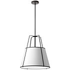 Dainolite TRA-331P-BK-WH Trapezoid 3-Lights 180W White LED Trapezoid Pendant