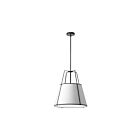 Dainolite TRA-331P-BK-WH Trapezoid 3-Lights 180W White LED Trapezoid Pendant