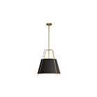 Dainolite TRA-331P-GLD-BK Trapezoid 3-Lights 180W Black LED Trapezoid Pendant