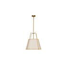 Dainolite TRA-331P-GLD-CRM Trapezoid 3-Lights 180W Cream LED Trapezoid Pendant