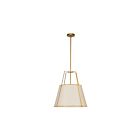 Dainolite TRA-331P-GLD-CRM Trapezoid 3-Lights 180W Cream LED Trapezoid Pendant