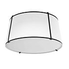 Dainolite TRA-3FH-BK-WH Trapezoid 3-Lights 120W Matte Black Incandescent Flush Mount