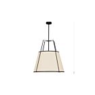 Dainolite TRA-3P-BK-CRM Trapezoid 3-Lights 300W Cream LED Trapezoid Pendant