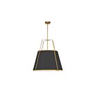 Dainolite TRA-3P-GLD-BK Trapezoid 3-Lights 300W Black LED Trapezoid Pendant
