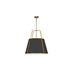 Dainolite TRA-3P-GLD-BK Trapezoid 3-Lights 300W Black LED Trapezoid Pendant