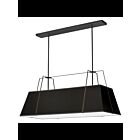 Dainolite TRA-444HC-BK Trapezoid 4-Lights 400W Black LED Horizontal Chandelier