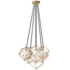 Dainolite TSN-6P-GLD Thomson 6-Lights 150W Gold Cord Pendant
