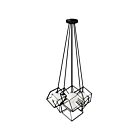 Dainolite TSN-6P-MB Thomson 6-Lights 150W Matte Black Halogen Pendant