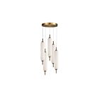 Dainolite TYA-1250LEDP-AGB Typha 5-Lights 50W Aged Brass Pendant