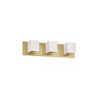 Dainolite V1230-3W-AGB Verona 3-Lights 180W Aged Brass Halogen Vanity Light