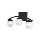 Dainolite V13-203W-MB Vanda 3-Lights 75W Matte Black Halogen Vanity Light