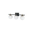 Dainolite VAD-233W-MB-AGB Vivaldi 3-Lights 120W Halogen Vanity Light