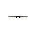 Dainolite VAD-415W-MB Vivaldi 5-Lights 200W Matte Black Halogen Vanity Light