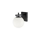 Dainolite VAD-51W-MB Vivaldi 1-Light 40W Matte Black Halogen Wall Sconce
