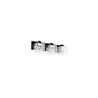 Dainolite VED-223W-MB-CLR Veda 3-Lights 180W Matte Black LED Vanity Light