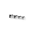 Dainolite VED-294W-MB-CLR Veda 4-Lights 240W Matte Black LED Vanity Light