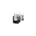 Dainolite VED-51W-MB-CLR Veda 1-Light 60W Matte Black LED Vanity Light