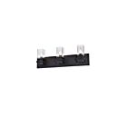 Dainolite VER-243W-MB Veronica 3-Lights 180W Matte Black Vanity Light