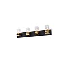 Dainolite VER-324W-MB-AGB Veronica 4-Lights 240W Matte Black Vanity Light