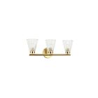 Dainolite VIE-223W-AGB Vienna 3-Lights 180W Aged Brass LED Vanity Light 