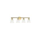 Dainolite VIE-304W-AGB Vienna 4-Lights 240W Aged Brass LED Vanity Light 