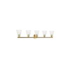 Dainolite VIE-385W-AGB Vienna 5-Lights 300W Aged Brass LED Vanity Light