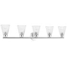 Dainolite VIE-385W-PC Vienna 5-Lights 300W Polished Chrome LED Vanity Light 