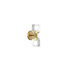 Dainolite VLA-102W-AGB-CLR Vallora 2-Lights 120W Aged Brass LED Vanity Light