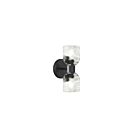 Dainolite VLA-102W-MB-CLR Vallora 2-Lights 120W Matte Black LED Vanity Light