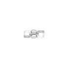 Dainolite VLA-102W-PC-CLR Vallora 2-Lights 120W Polished Chrome LED Vanity Light