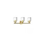 Dainolite VLA-213W-AGB-CLR Vallora 3-Lights 180W Aged Brass LED Vanity Light