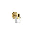 Dainolite VLA-81W-AGB-CLR Vallora 1-Light 60W Aged Brass LED Vanity Light