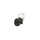 Dainolite VLA-81W-MB-CLR Vallora 1-Light 60W Matte Black LED Vanity Light