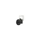 Dainolite VLA-81W-MB-CLR Vallora 1-Light 60W Matte Black LED Vanity Light