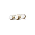 Dainolite VLM-2030LEDW-AGB-CLR Velma 30W Aged Brass LED Vanity Light